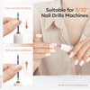 Modelones 24 Pcs Nail Drill Bit Set, 3/32” Ceramic Diamond Carbide Nail Drill Bits, Acrylic Gel Nail Bit Kit, Cuticle Remover Bits for Acrylic Gel Dip Powder Nail Manicure Pedicure
