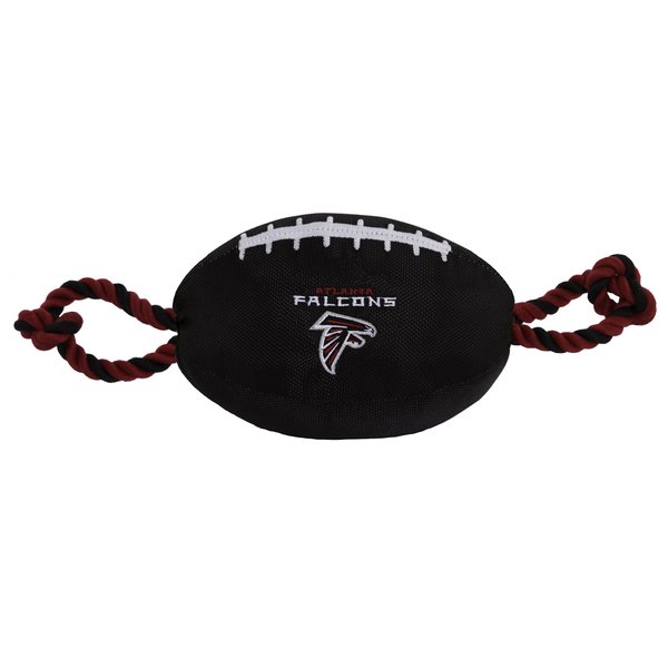 Pets First NFL Atlanta Falcons Football Dog Toy, Tough Quality Nylon Materials, Strong Pull Ropes, Inner Squeaker, NFL Team Color
