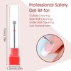 WLLHYF Nail Drill Bits, Ball Shape Nail Cleaner Professional Stainless steel Cuticle Clean Nail Salon Supply Shape Remove Tools for Dead Skin Nail Gel Nails Polishing