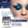 Laflare Dazzle & Sparkle - Colorful and Shining Eyelashes for All Partys, Dramatic lashes Halloween and Xmas, New Year (DSMX06)