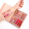 12 Colors Matte Lipstick Set Petansy Liquid Lipstick Kit Long Lasting Waterproof Lip Gloss Set with Gift Box