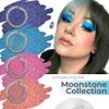 Concrete Minerals Natural Glitter Eyeshadow, Iridescent Shine and High Pigmentation, 100% Vegan and Cruelty Free, 2.4 Grams Loose Mineral Powder (Moonstone Collection)