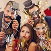 24 Pieces New Years Eve Party Supplies 2025, Happy New Year Party Blowers Gold Silver Noise Makers, NYE Decorations
