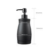 304 Stainless Steel Countertop Black Soap Dispenser Rust Resistant Leak-Proof Liquid Hand Sanitizer Pump with Hopper，for Kitchen Sink, Countertop, Bathroom (13.5oz/400ml)…