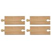 4" Straight Wooden Train Track - Set of 4