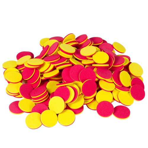 hand2mind Foam Two-Color Counters, Red and Yellow Counters for Kids Math, Classroom Manipulatives for Elementary, Color Counters for Classroom, Foam Bingo Chips, Counting Chips (Tub of 200)​