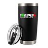 Panvola 1N23456 Motorcycle Shift Motorcycle Gifts Tumbler Motorcyclist Biker Rider For Dad Grandpa Boyfriend Husband Vacuum Insulated Stainless Steel Tumbler with Removable Lid and Straw 20 oz Black