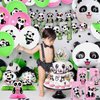 KEFAN Panda Birthday Party Decorations for Girls, Cute Cartoon Panda Birthday Party Supplies including HAPPY BIRTHDAY Banner, Cake Toppers, Table Centerpieces, Candy Bags, Panda Foil Balloons, Panda Print Balloons for Girl's Birthday Party Baby Shower