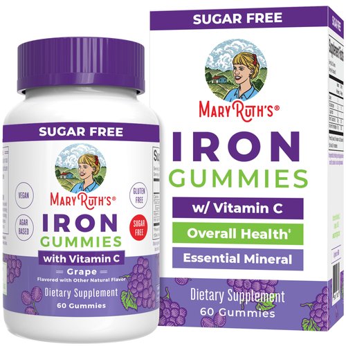 MaryRuth&#39;s Iron Suppleme nt Gummies for Adults | Sugar Free | Gummy Iron Supplements + Vitamin C ...