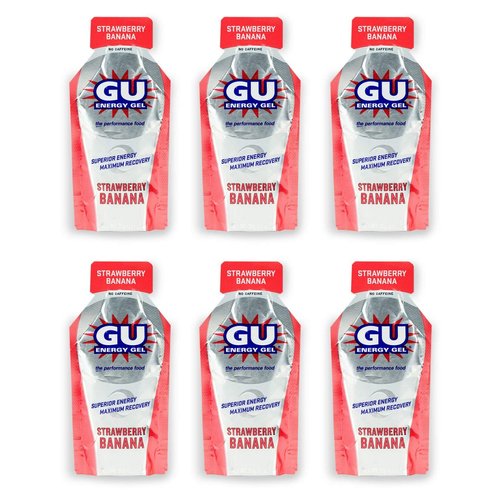 GU Energy Gel - Strawberry Banana (6 x 1.1oz Packs)