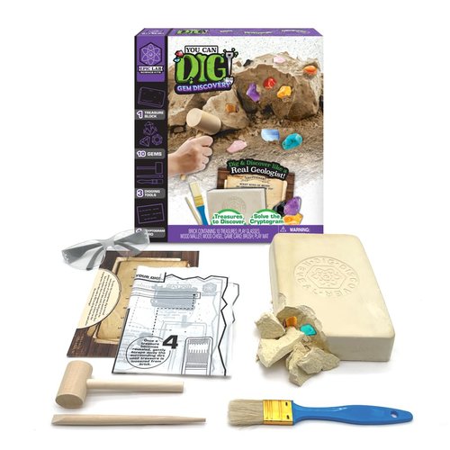 ArtSkills Epic Lab Gem Discovery, Gemstone Dig Kit for Kids, Science Kit for Kids with 10 Real Gemstones Gift for Boys and Girls