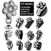 7 Blades Head Shaver Replacement Heads Electric Shaver Universal Replacement Blade Head Electric Razor for Men (7D Silvery)