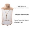 Head Netting Mosquito Net Hat Beekeeper Bee Veil Hat Bug Face Cover Netted Fishing Safari Hats Dog Grooming Women Men Khaki