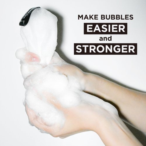 TODOKU JAPAN Rich Bubble Face Wash Soap Net, 4 Layer Mesh, Marshmallow Whip Maker (GOLD)