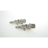 Generic Set of 2 extra tiny small silver metal flower alligator hair clip for fine thin