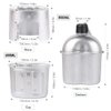 Tempsnow Aluminum Water Canteen Cup Stove Pouch Set Portable Military Canteen with Cup for Outdoor Camping Survival Nature Experience Hiking Backpacking