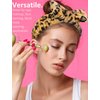 Spa Headband for Women Washing Face Girls Skincare Headbands Makeup Cheetah Print Leopard Face Wash Head Band Animal Print Christmas Gifts for Teen Girls