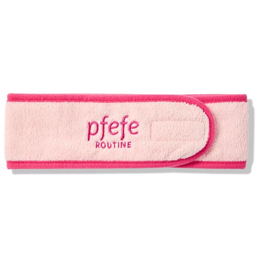 pfefe Spa Headbands for Face Washing - Facial Makeup Head Band Hair Wrap Towel for Women (Pink Black White)