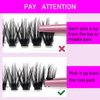 HAMJOYS Lashes Clusters 40D 0.07 C Curl Cluster Lashes Extension Individual Lashes 14-18mm Tray Faux Mink Lash Clusters Extensions Individual Lashes lashes wispy DIY Eyelash (40D-0.07C-14-18mm)