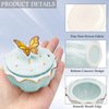 Honey Joy Dappen Dish for Monomer Butterfly Ceramic Monomer Dish for Monomer Acrylic Nail Liquid Porcelain Anti-volatilization Monomer Bottle (HJ-NAPB062-Blue)