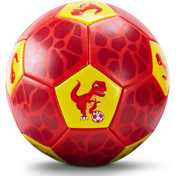 hahaland Size 3 Soccer Ball for Kids with Pump Mesh Bag - Dinosaur Ball Set - Outside/Backyard/Outdoor Toys for Kids Ages 3-4-5-8 - Kids Games Soccer Gifts for 3 Year Old