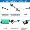 Soldering Iron Kit, 90W 110V LCD digital soldering gun，12-in-1 Soldering Iron Kit Tool，Temperature adjustable from 180-480°C，5 soldering tips，soldering wire，soldering paste，soldering pump