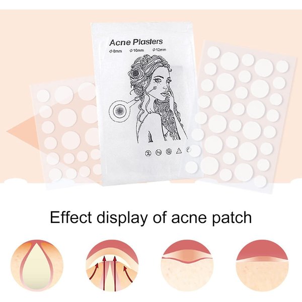 48 Pcs Clear Lady Pimple Constructed of Pectin Patch Safe Fast Absorption Compact Quick Invisible Acne Patch for Women Pimple Patch Cover Acne 0.8-1.2cm Treatments and Masks
