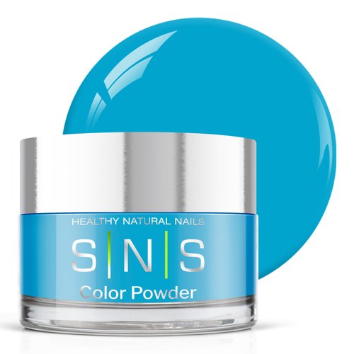 SNS Nail Dip Powder Colors, Gelous Color Dipping Powder - Blue Curacao (Blue, Turquoise Neon) - Long-Lasting Dip Nail Colors for Healthier Nail Beds - Nail Color for Professionals & Home DIY - 0.5 oz