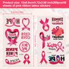 40 Sheets/268pcs Breast Illness Tattoo Stickers, Pink Ribbon Temporary Tattoos Breast Safety Awareness Tattoos Accessories for Girls Women Face Body Hand Decorations