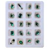 40PCS Emerald Green Luxury Nail Art Rhinestones Kit for Acrylic Nails，Green Alloy Nail Charms Nail Decorations，Nail Accessories Nail Jewels for Nail Art Supplies Manicure Making Craft DIY