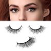 Barbiely 18MM Real Mink Lashes, 3 Pairs Mink Lashes, 3D Cat Eye Lashes, False Eyelashes, Dramatic Round Look, 100% Handmade & Cruelty-Free Fluffy Volume Wispy Lashes (DREAM)