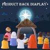 Vercraft 12 Pcs Small Nativity Set Resin Small Christmas Nativity Figurine Christmas Little Nativity Playset Figurine Christmas Manger Scene with Baby Jesus Stable for Xmas Tabletop Indoor Decoration