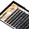 Dedila 120 Pcs Handmade D Curl Makeup Clusters Eye lashes Extensions Mixed 10-12-14-16mm/12-14-16mm/14-16-18mm D Curl Soft and Lightweight Individual false eyelashes Wide Stem (Mixed 10-12-14-16mm)