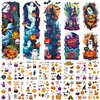EMOME Halloween Tattoos for Kids, Full and Half Arm Tattoos Set for Halloween Goodie Bags, Kids Sleeve Tattoos Temporary for Boys And Girls Halloween Decorations Supplies Party Favors