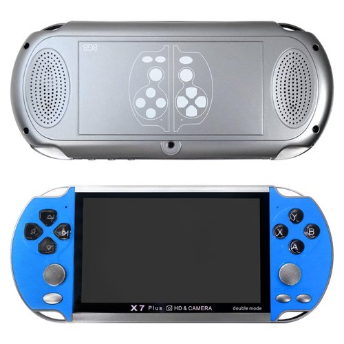 Premium Handheld Game Console, 5.1" Classic Retro Portable Video Game Console (Blue)