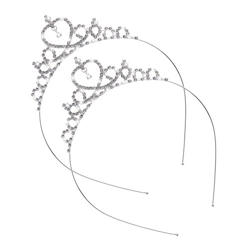Sibba Princess Crown Tiara Girls Headband Hair Hoop Tiara Rhinestone Crystal Pearl Tiara Tiara Head Crown for Women Girls Wedding Prom Party Costume Christmas Gifts, One Size, Alloy, No Gemstone