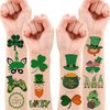 106 PCS Saints St. Patrick's Temporary Tattoos Sticker Saints St. Patrick's Day Irish Parade Day Birthday Party Decorations Supplies Favors Gifts Girls Boys Cute Tattoo School Rewads Shamrock Lucky