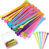 180 Pieces Brush Roller Pick Plastic Roller Pick Hair Curler Roller Pin for Hair Curling Styling Accessories for Christmas Valentine's Day Present (Rose Red, Green, Yellow, Blue, Orange and Purple)