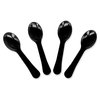 Gmark 100pc 3-Inch Taster Spoons Plastic Mini Spoons Black Clear Best for Chocolate Coffee flavor Ice Cream Spoons Dessert Spoons Black 1 Box Set GM1002H