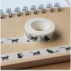 1 Pc New 15 Mm * 10m Cartoon Black Cat Print Japanese Paper Washi Tapes Masking Tape Decorative Adhesive Tapes Adhesive Removers Craft Supplies