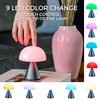 Lexon Mina M Mushroom Lamp - Portable Bedside Light for Bedrooms, Kids & Nursery - 9 LED Color Rechargeable Table Lamp with 24h Light & Dimmer, Medium - Mint