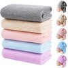 Wuwahold Microfiber Hair Towels, Waffle Hair Towel Set, Super Soft Highly Absorbent, Sturdy Quick Drying Turbans for Long, Thick, Curly Hair (5 Pack, 40" x 20")