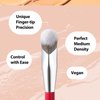 Concealer Brush, Under Eye Makeup Small Angled Precision Face Blending Brush, Eye Liquid Cream Foundation Concealer for Dark Circles, Make up Nose Contour Applicator Vegan