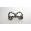 Generic Dark gray bow shaped crystal hair barrette clip for thicker hair