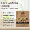 OKAY - Black Jamaican Castor Oil Leave-In Conditioner - All Hair Types/Textures - Repair, Moisturize, Grow Healthy Hair - with Argan Oil, Shea Butter - Free of Parabens, Silicones, Sulfates - 1.5 oz