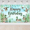 Avezano Mallard Duck Birthday Banner Mallard Duck Theme Happy Birthday Party Decorations Duck Hunting Birthday Party Supplies Party Decor Banner 70.8 x 43.3 Inch