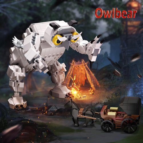 Owlbear Building Block Set Compatible with Lego, Honor Amongest Thief Monster Building Movie Toys Set, Creative Gift for Game Lovers Film Fans Halloween Christmas Friends 8+