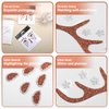 Cute Reindeer Face Stickers 2Pcs Glitter Elk Eye Body Face Tattoo Stickers for Kids Adult Christmas Party Makeup Self Adhesive Fake Tattoo Sticker Cospay Party Supplies