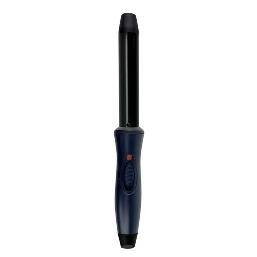 Relaxus Beauty Curl2Go 19mm Mini Curling Wand with Tourmaline Ceramic Barrel, Cool Tip, and Dual Voltage, Oxford Blue