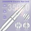 35000 RPM Portable Nail Drill, Cadrim Electric Nail File, Cordless Nail Drill, Rechargeable Electric Professional Efile Nail Drill Machine Set for Acrylic Nails, Polishing, Manicure Pedicure Tool